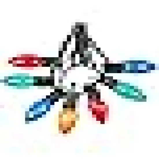 Multi Ceramic Christmas String Light Set {6}