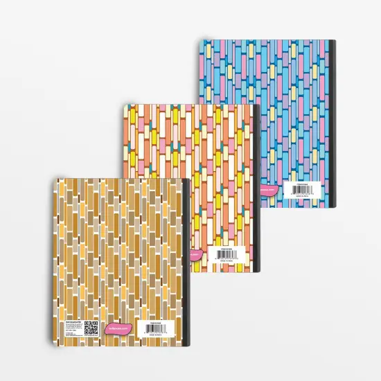 Geometric Wide-Ruled Composition Notebook &ndash; 48 Units {2}