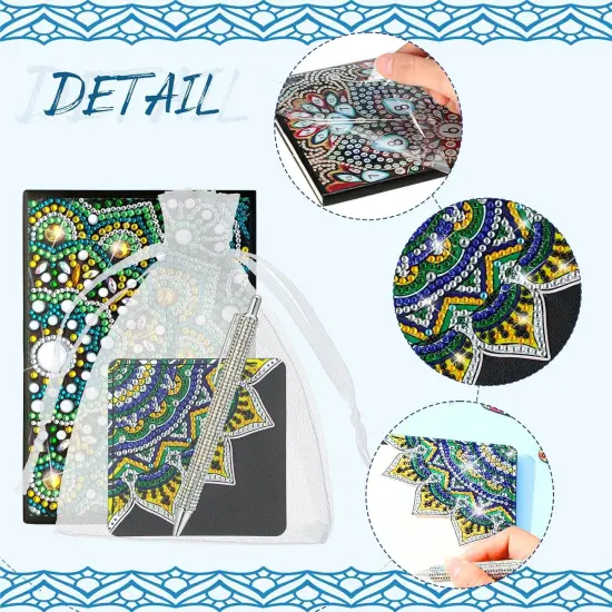 Kits for Women 5d Mandala Diamond Painting Notebook Art Bookmarks {3}