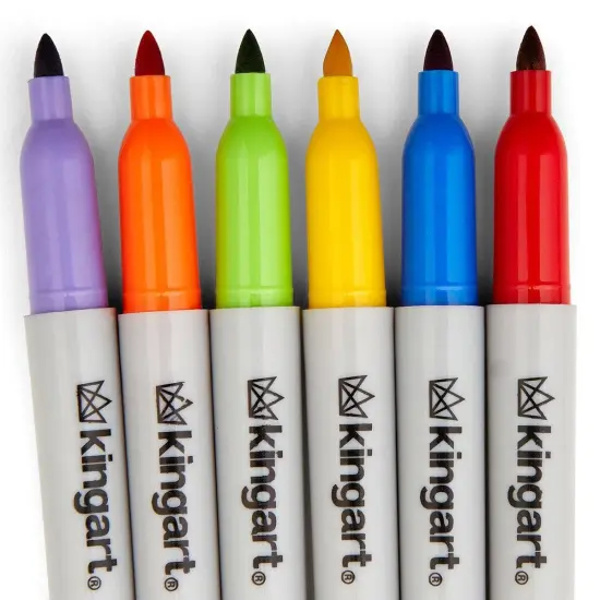 KINGART&reg; Permanent Fine Tip Markers 24 Colors {3}