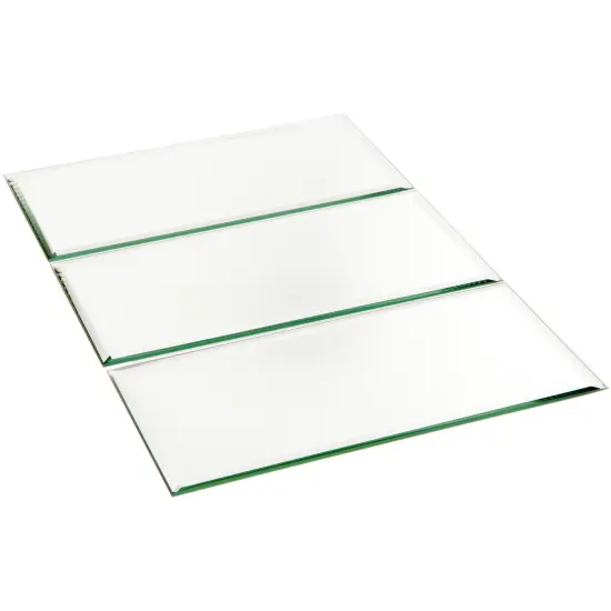 Plymor 8" Rectangular Backdrop, 5mm Thick Beveled Glass Mirror {3}