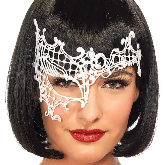 Daring Venetian White Mask Lace Design {3}