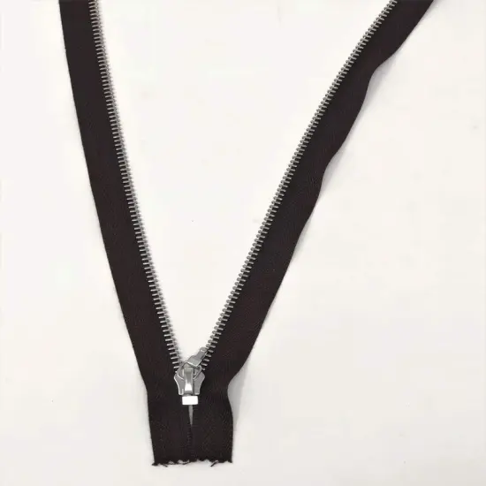 Zipper &ndash; 15" 6MM Brown Nickel Non-Separating Closed for Purses, Bags, and More {5}