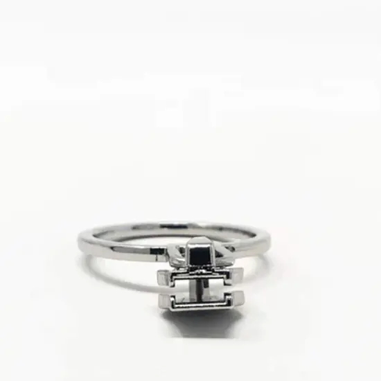 Zipper Pull &ndash; Glossy Round Metal O Ring 5MM in Nickel {5}