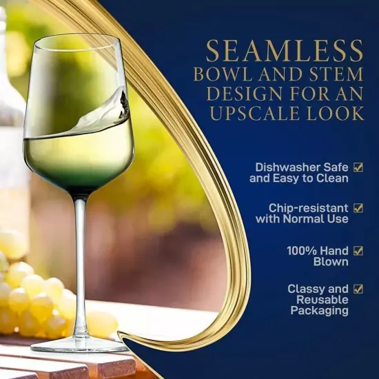 Original Hand-Blown Wine Glasses {3}