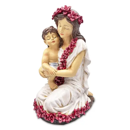 A Mother&rsquo;s Embrace Figurine, 8" Child and Mom Heartwarming Tabletop Statue Decoration {6}