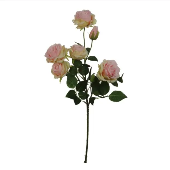 3-Pack 27" Red Rose Spray &ndash; 5 Flowers & 1 Bud &ndash; Realistic Silk Floral Decor {3}