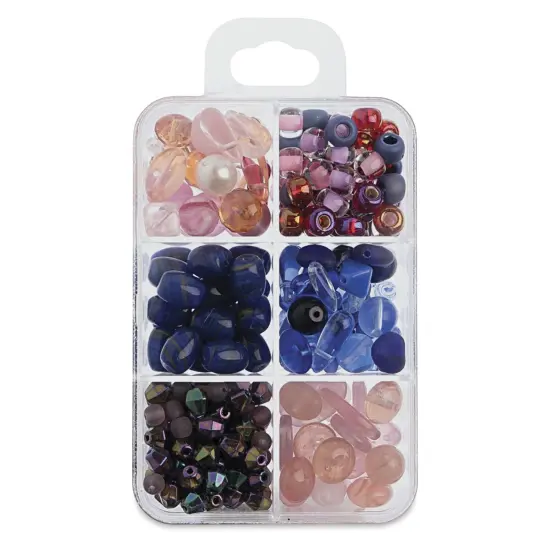 John Bead Czech Glass Bead Recipe Box - Mixed Berry {1}