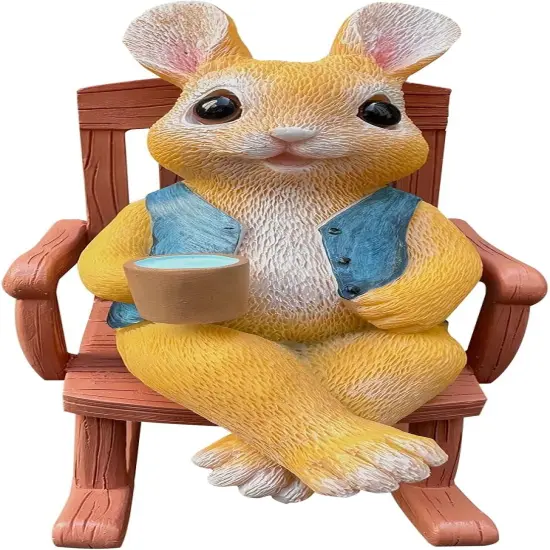 Bunny Outdoor Yard Garden Stuates, Outdoor Statues Home Garden Sculpture, Easter Ornament Sculpture,Yard Figurine for Art Lawn Patio Ornament {1}