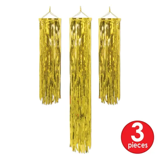 18 Pack Bulk Mardi Gras 1-Ply Mini Gleam 'N Columns Gold {5}