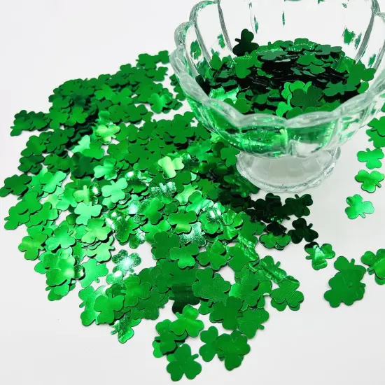 3000Pcs Green Confetti Glitter St. Patrick's Day Lucky Clover Shamrock Cutouts Glitter {1}