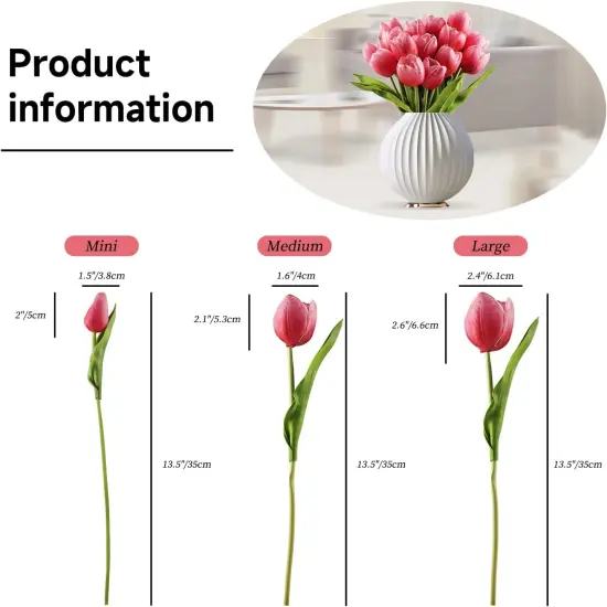 Artificial Tulip in Bulk for Home Kitchen Wedding Bridal Bouquet,Fake Flowers for Mother's Day {3}