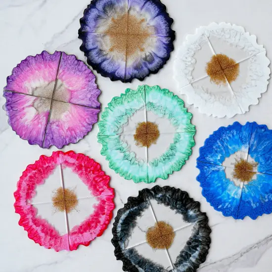 Agate Resin Coasters Kit {2}