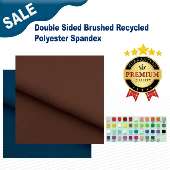 Double Sided Brushed Recycled Polyester Spandex Cappucino {2}