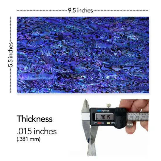 Shell Veneer, 5.5 x 9.5 inches | WMOP, BMOP, Abalone | Includes 3M Adhesive Sheet for Application, Great for Inlay Projects Royal Purple {2}