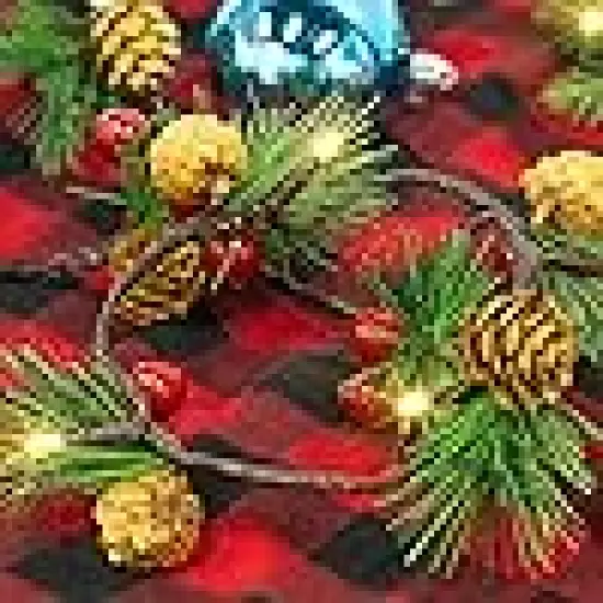 Garland with Red Berry Pine Cone Fairy String Lightsstring lights {2}