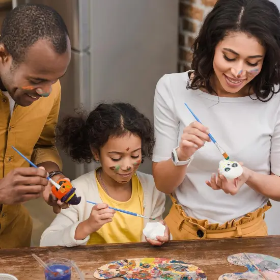 12 Set Halloween Ceramics to Paint DIY Painting Kits with Unpainted Pumpkin {4}