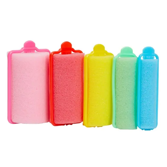 100 Pack Foam Sponge Hair Rollers, Soft Heatless Sleeping Curlers (Jumbo, XLarge, Large, Medium, Small) Multicolor {6}