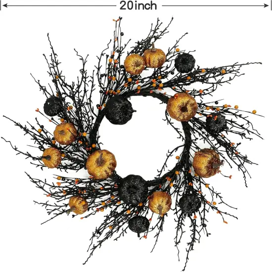 Halloween Wreath - Golden Pumpkin {3}
