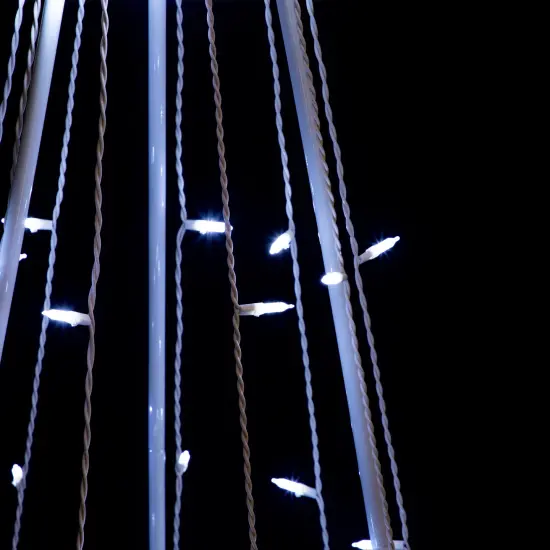 Northlight LED Lighted Cone Tree Outdoor Christmas Decoration - 5' - Pure White {7}