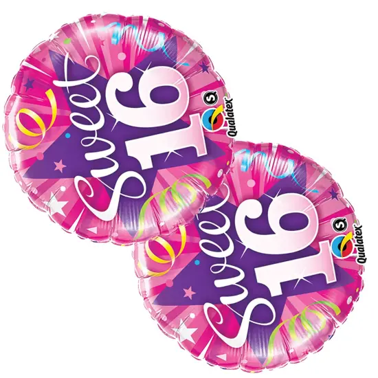 Sweet 16 Shining Star 18 Inch Foil Mylar Balloon {4}