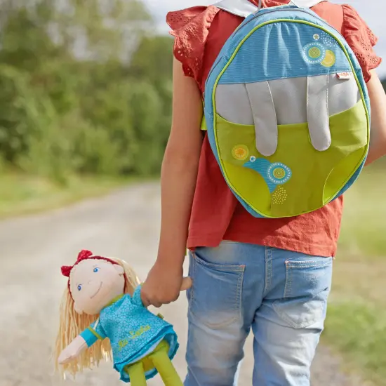 HABA Baby Doll Backpack Carrier &ndash; Soft Baby Doll Carrier for Little Girls Summer Meadow DesignFits 13&rdquo; Dolls for Ages 3+ Multicolor {7}