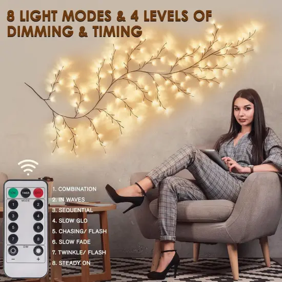 Enchanted Willow Vine Lights 9.3ft 160LED Branches Lights for Christmas {4}