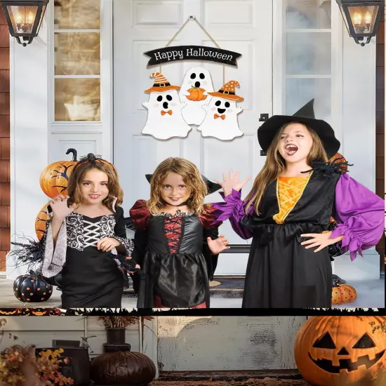 Wooden Halloween Wreath {2}