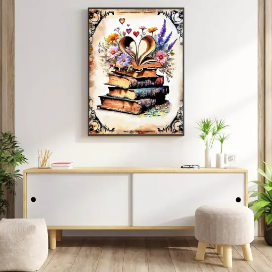 Diamond Art Dots Retro Gem Art Painting Crafts for Home Wall Decor 11.8x15.7inch {3}