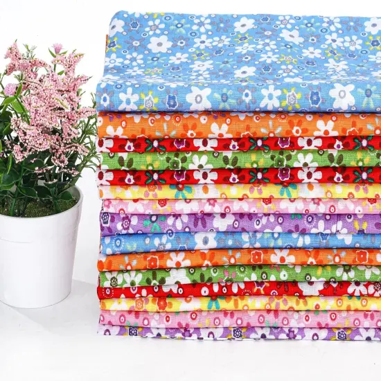 15 Pcs 20 x 20 Inch Cotton Fabric Floral Square Quilting {1}
