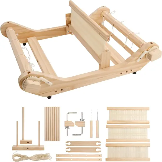 12 Inches Rigid Heddle Loom, Weaving Loom Kit with Shed Stick {2}