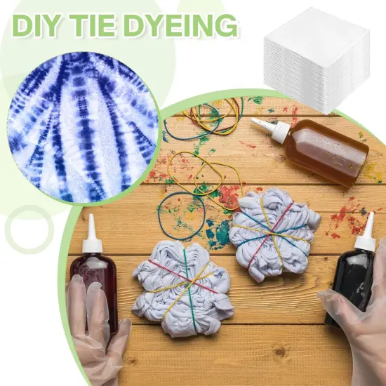 50Pcs Fabric Squares White Cotton Fabric {4}