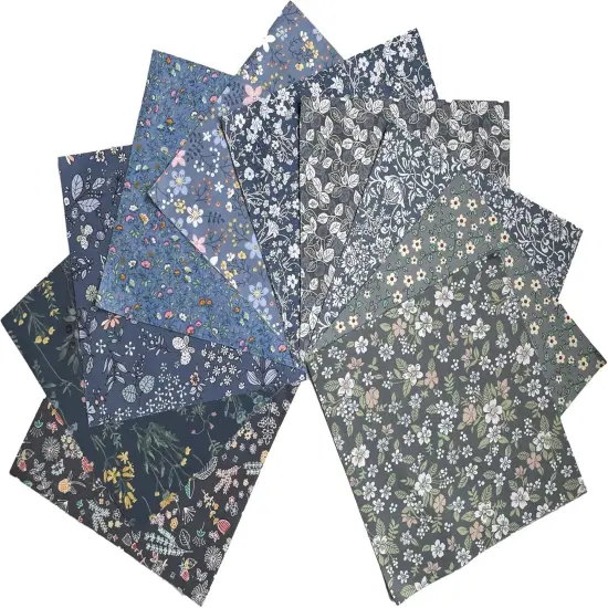 50pcs 10 x 10 inches Multicolor Cotton Precut Fabric Bundle for Quilting Sewing {4}