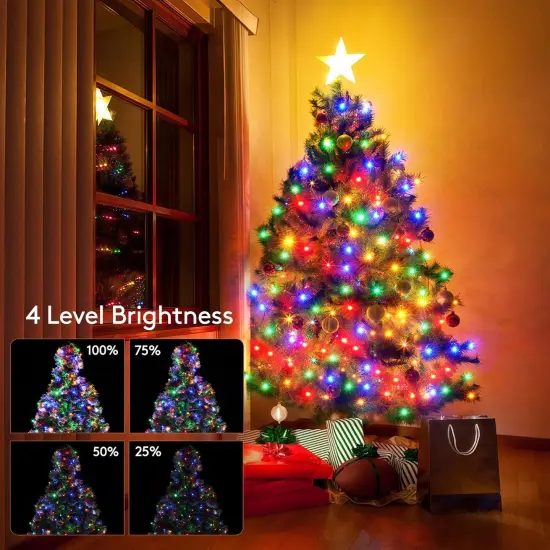 Christmas String Lights - 300 LED, 108FT (Warm White & Multicolor) {3}