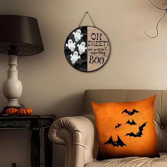 Halloween Spooky Ghost Door Sign {3}