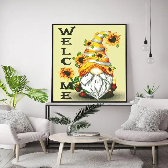 Gnome Stamped Cross Stitch Kits - Needlepoint Counted Cross Stitch Kits for Beginners {2}