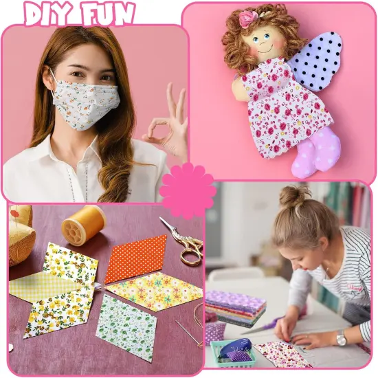 200 Pcs 10 x 10 Inch Cotton Pre-Cut Fabric Squares for Quilting {5}