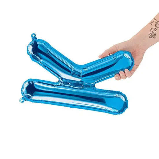 NorthStar Balloons&reg; 16 Inch Letter K Blue Air Fill Only {5}