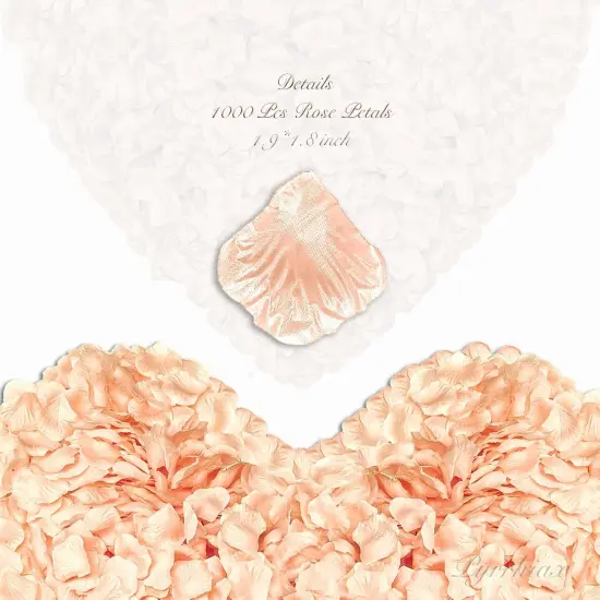 1000 Pieces Artificial Rose Petals (Flesh Pink) {2}