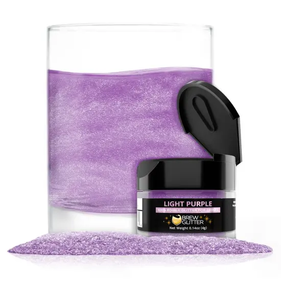 Brew Glitter - Light Purple Edible Drink Glitter (4g, x1 Flip-Cap Jar) for Beer, Cocktails and Beverages {1}