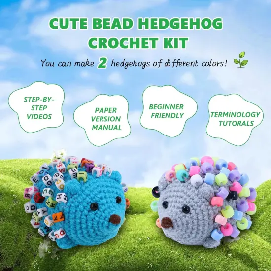 Crochet Kit for Beginners (Light Blue + Lake Blue) {2}