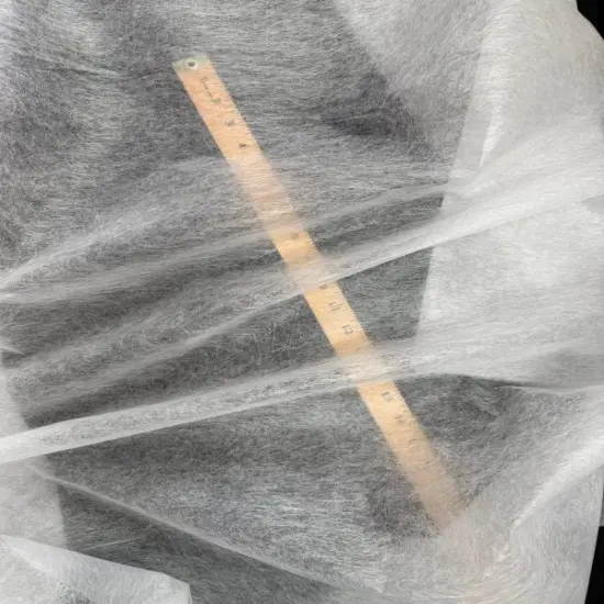 1 Yard Double Sided Fusible Interfacing Lightweight Paper White 100% Polyester 50 GSM 60 Inch Width {2}