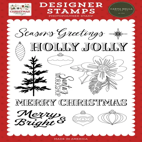 Christmas Village Stamp Set-Holly Jolly Ornaments {1}