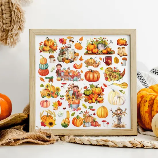 Fall Rub on Transfers for Crafts - 16 Sheets {5}