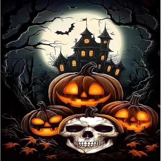 5D Halloween Diamond Painting Kits for Adults {1}