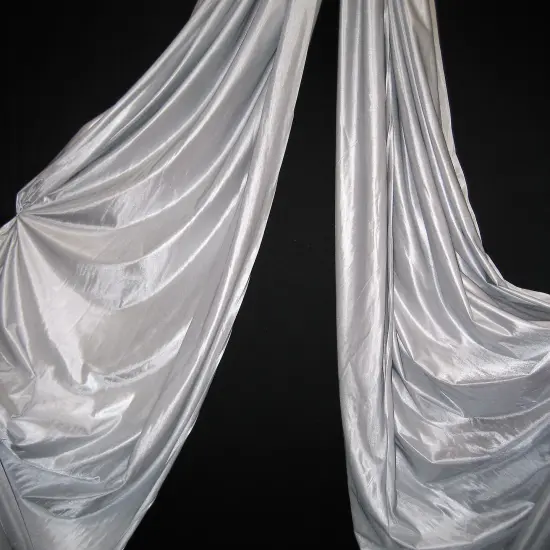 1 Yard Silver Polyester Fabric Low Stretch Extra Wide For Yoga Hammocks Stage Drapes 108&Prime;-120&Prime; Wide {3}