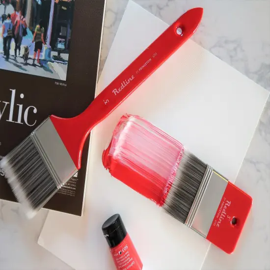 Princeton Series 6700 Redline Synthetic Brush-Short Handle Flat 3" {5}