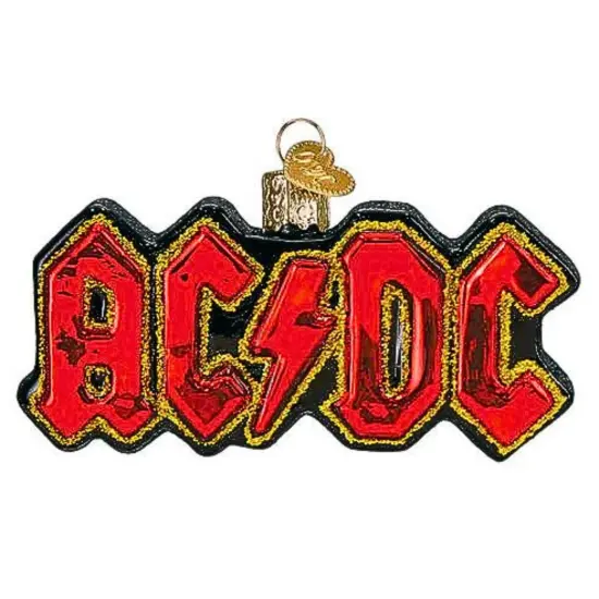 Old World Christmas 2.0 Inch Ac/Dc Christmas Tree Ornament , Australian Rock Band Red {1}