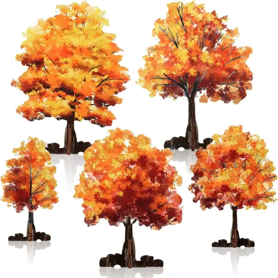 5 Pieces Mini Fall Maple Tree {1}