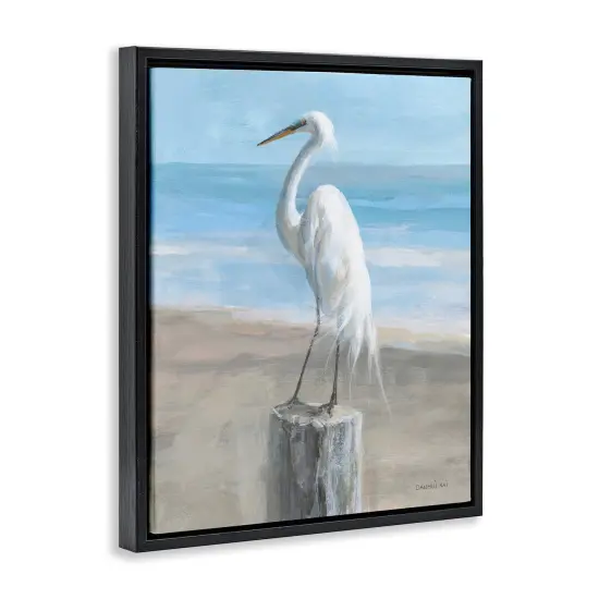Stupell Industries Egret Coastal Landscape Floating Frame Design By Danhui Nai {3}